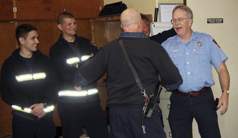 Retiring Goshen firefighter gets surprise